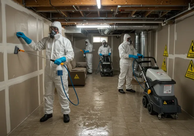 Basement Moisture Removal and Structural Drying process in Hilo, HI